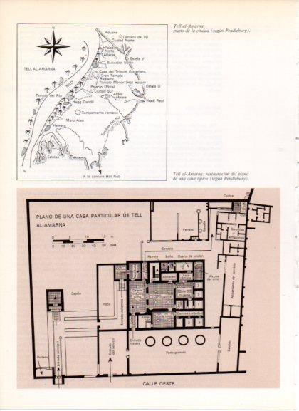 LAMINA V32242: Plano de Tell al-Amarna y de una casa particular