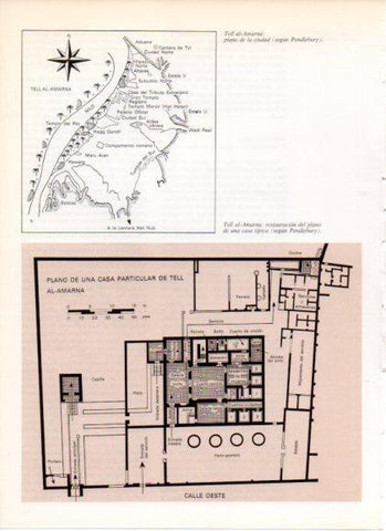 LAMINA V32242: Plano de Tell al-Amarna y de una casa particular