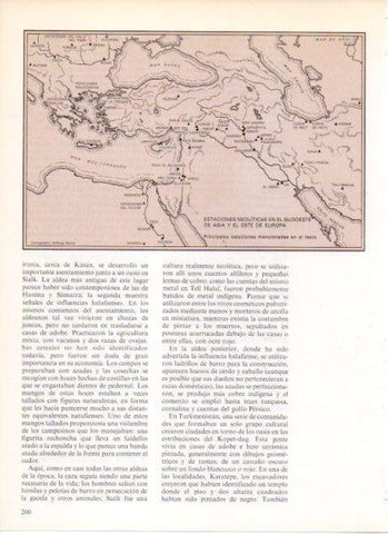 LAMINA V32198: Mapa estaciones Neoliticas en el sudoeste de Asia y este de Europa