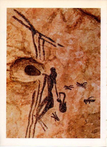 LAMINA V32202: Recoleccion de miel pintura cueva de la Araña