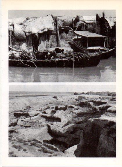 LAMINA V32210: Cabañas en marismas de Iraq y Restos de Catal-Hoyuk, Turquia 