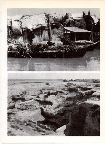LAMINA V32210: Cabañas en marismas de Iraq y Restos de Catal-Hoyuk, Turquia 