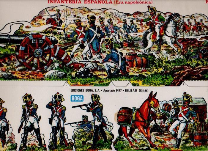 LAMINA V31604: Recortable Infanteria española, era napoleonica
