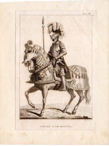 LAMINA V31592: Carlos I de España sobre un caballo