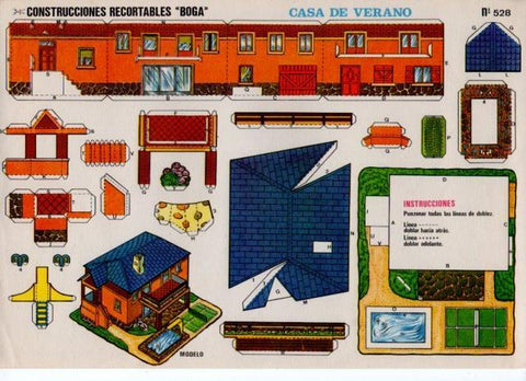LAMINA V31607: Recortable Casa de Verano nº 528
