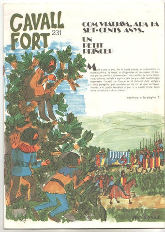 Revista Cavall Fort numero 231, juliol 1972 - Com viatjaba fa set-cents anys un petit princep per Enric Bagué