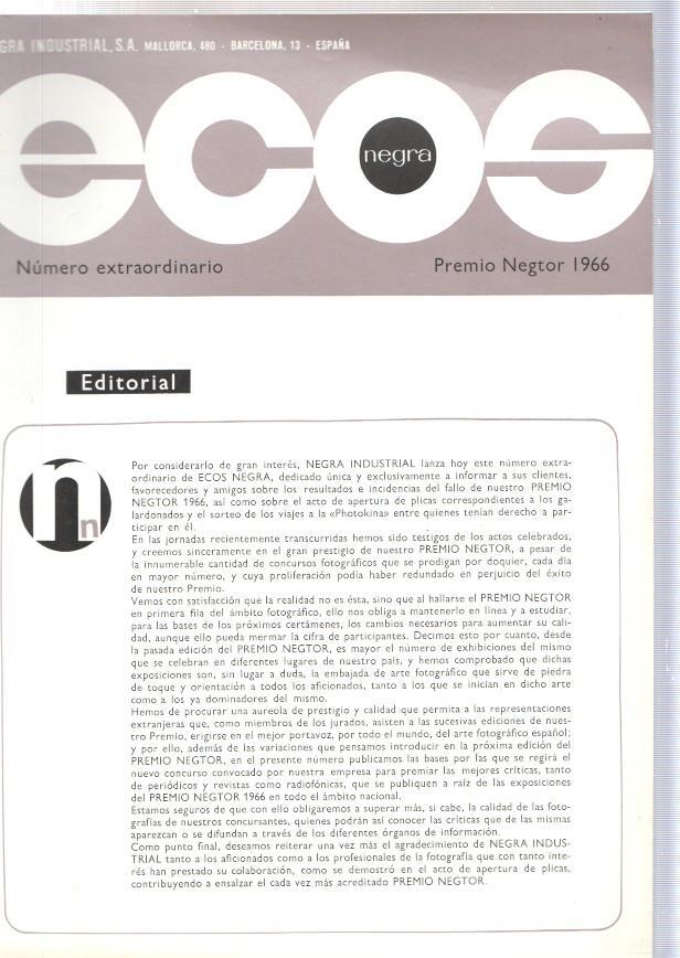 Revista Fotografica Negra Industrial numero extraordinario