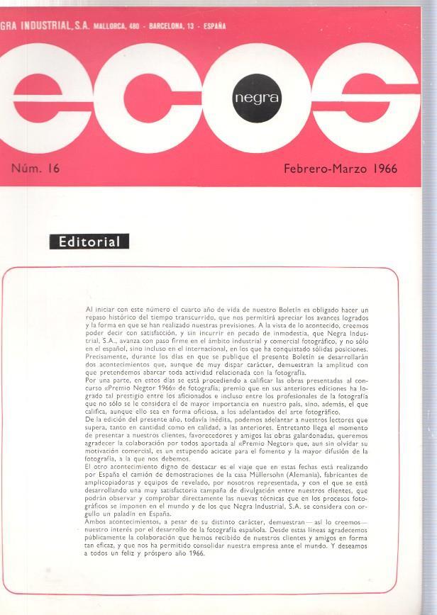 Revista Fotografica Negra Industrial numero 16