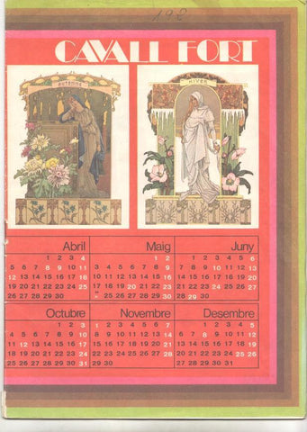 Revista Cavall Fort numero 192, gener 1971 - El nostre calendari per a 1971