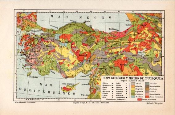 LAMINA V32718: Mapa geologico y minero de Turquia