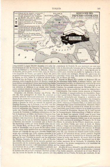 LAMINA V32714: Reduccion del Imperio Otomano mapa