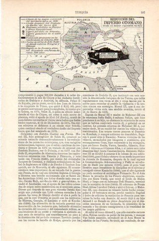 LAMINA V32714: Reduccion del Imperio Otomano mapa