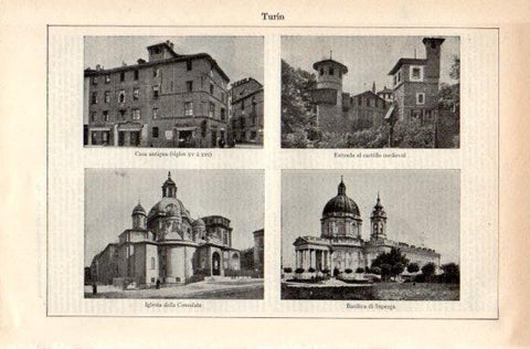 LAMINA V32703: Edificios en Turin