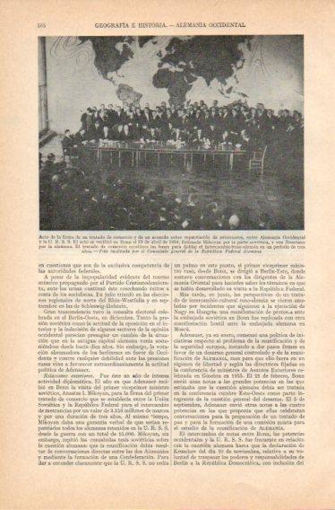 LAMINA V32761: Firma tratado de comercio entre Alemania Oriental y URSS en Bonn 1957
