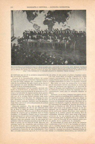 LAMINA V32761: Firma tratado de comercio entre Alemania Oriental y URSS en Bonn 1957
