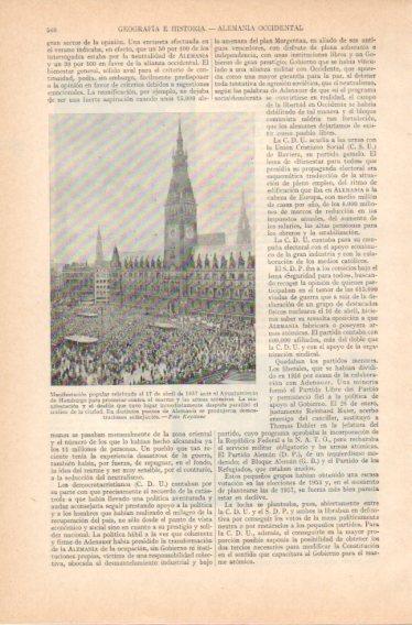 LAMINA V32759: Manifestacion ante el ayuntamiento de Hamburgo en 1957