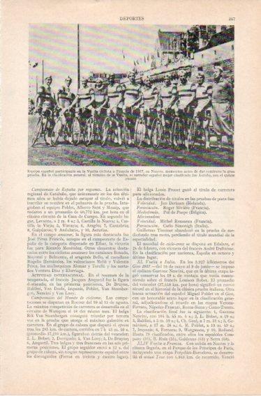 LAMINA V32733: Equipo español Vuelta ciclista a Francia 1957