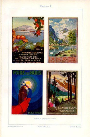 LAMINA V32697: Carteles de propaganda turistica I