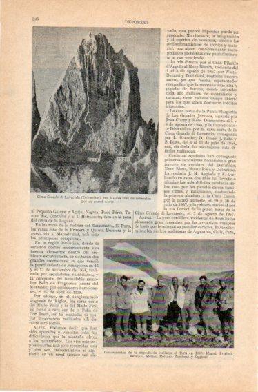 LAMINA V32739: Expedicion de Italia al Peru en 1958