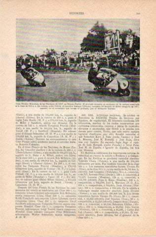LAMINA V32740: Gran Premio Motorista de las Naciones 1957 en Monza