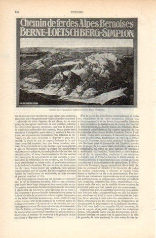 LAMINA V32694: Cartel turistico de los Alpes Berneses