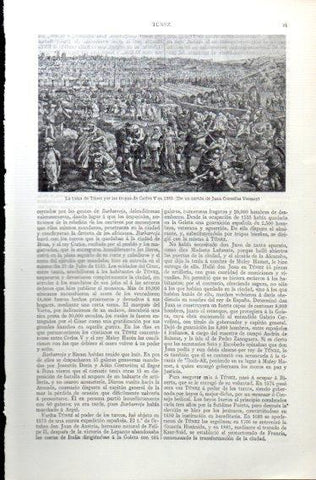LAMINA V32644: La toma de Tunez por las tropas de Carlos V por J. C. Vermay