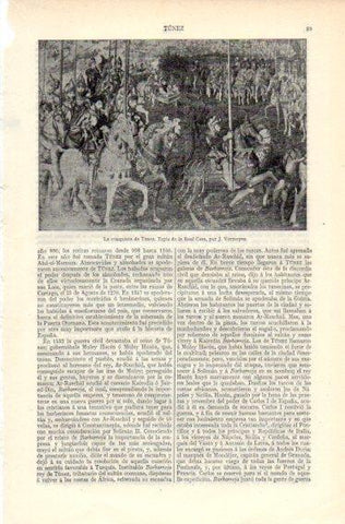 LAMINA V32643: La conquista de Tunez tapiz por J. Vermeyen
