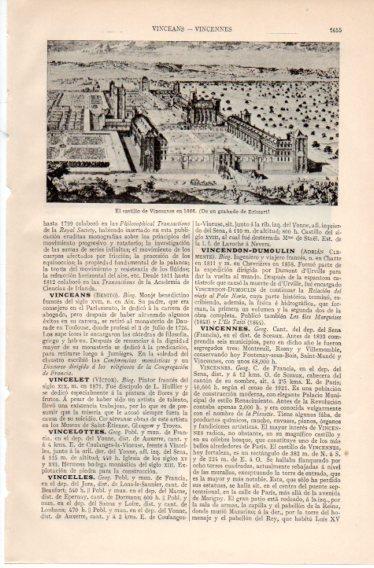 LAMINA V32633: Castillo de Vincennes en 1666