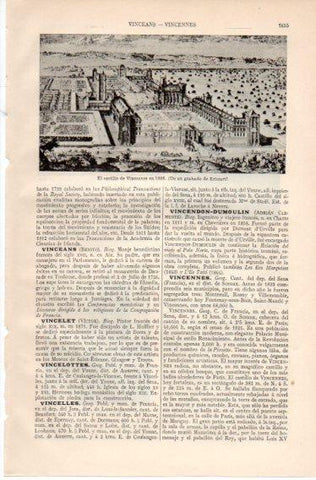LAMINA V32633: Castillo de Vincennes en 1666