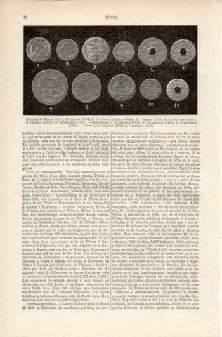 LAMINA V32639: Monedas de Tunez