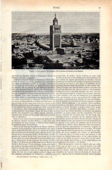 LAMINA V32640: Vista de la ciudad de Tunez