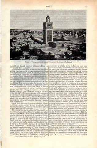 LAMINA V32640: Vista de la ciudad de Tunez