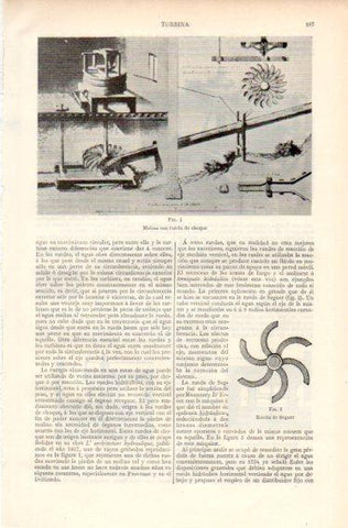 LAMINA V32666: Molino con rueda de choque