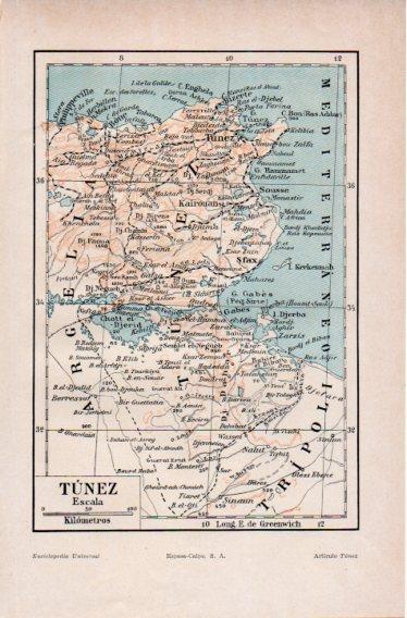 LAMINA V32671: Mapa de Tunez