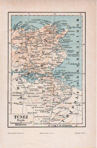 LAMINA V32671: Mapa de Tunez