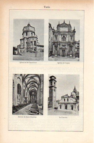 LAMINA V32672: Iglesias y Catedral en Turin