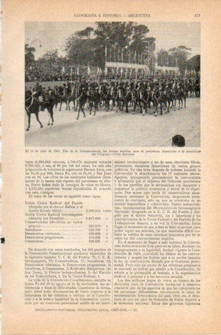 LAMINA V32765: Desfile Dia de la Independencia en 1957 en Argentina