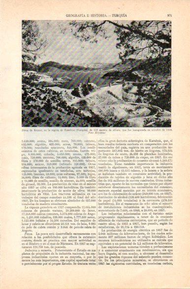 LAMINA V32840: Presa de Kemer, Turquia