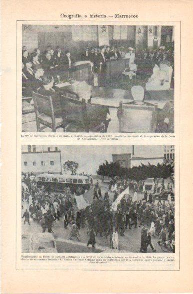 LAMINA V32872: Rey de Marruecos en Tanger en 1957