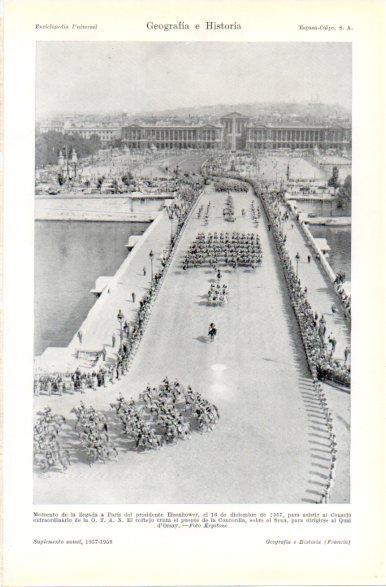 LAMINA V32873: Presidente Eisenhower en Paris en diciembre 1957