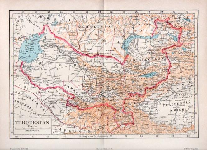 LAMINA V32893: Mapa del Turquestan