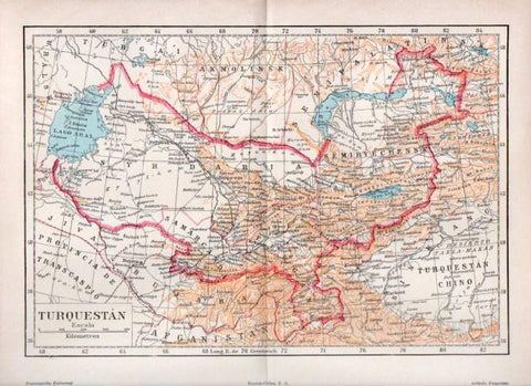 LAMINA V32893: Mapa del Turquestan