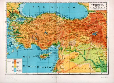 LAMINA V32891: Mapa de Turquia