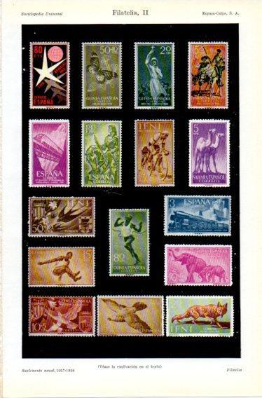 LAMINA V32792: Sellos Guinea Española
