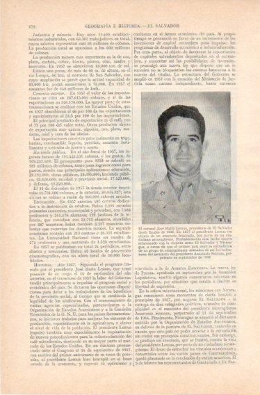 LAMINA V32785: Jose Maria Lemus presidente de El Salvador