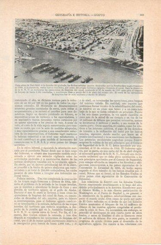 LAMINA V32784: Vista aerea de Port Said, Egipto