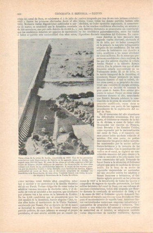LAMINA V32783: Vista aerea de la presa de Asuan, Egipto