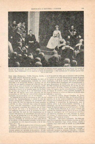 LAMINA V32771: Reina Isabel y Johm Diefenbaker en apertura del Parlamento de Canada 1957