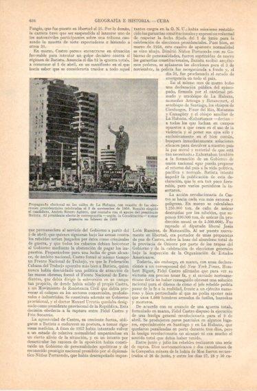 LAMINA V32776: Propaganda electoral en las calles de La Habana 1958