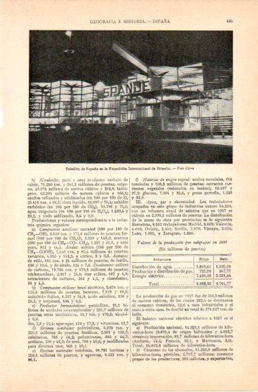 LAMINA V32800: Pabellon de España en Exposicion Internacional de Bruselas